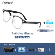 Cyxus Anti Blue light Computer Gaming Glasses Half Rim  Radiation UV Eyestrain for Men/Women 8056
