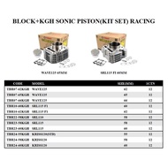 TOBAKI BLOCK+KGH SONIC PISTON (KIT SET) RACING WAVE125 SRL115 Fi SRL110 SRL115 KRISS120 55mm 58mm 60