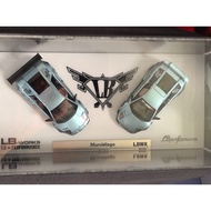 404Error 1: 64 Lamborghini LB Performance Batmobile Double Car Suit, Ice Blue High-Tail Version.Limi