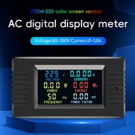 Baru PZEM-020 Color Screen Multi-function AC Digital Power Tester Voltage Ammeter Power Capacity Met
