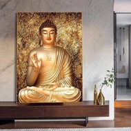 Gold Color Canvas Buddha Painting Printed Giclee Printing Home Decor Wall Art Painting Canvas wall d