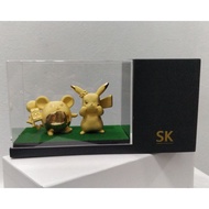 SK POKEMON Gold-Plated Figurine