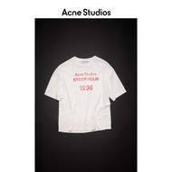 Acne Studio'S Logo Print Loose Men Women Same Style Pure Cotton Short-Sleeved T-Shirt