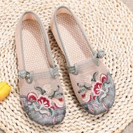 New Product Ethnic Style Embroidered Shoes Women's Net Shoes Summer Ladies One-Pedal Retro Fashion H