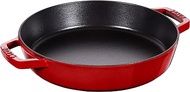 Staub 40511-727 Two-Handed Frying Pan, Cherry, 10.2 inches (26 cm), Skillet, Double Handle, Cast Iron, Enamel, Induction Compatible