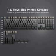 APAYADO Gradient Keycap Set 133 Keys PBT Double Shot Side Print Shine-Through for MX Switch Custom M
