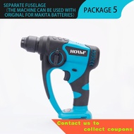 18V Brushless Electric Hammer 2in1 Cordless Rechargeable Electric Rotary Demolition Hammer Power Impact Drill For Makita