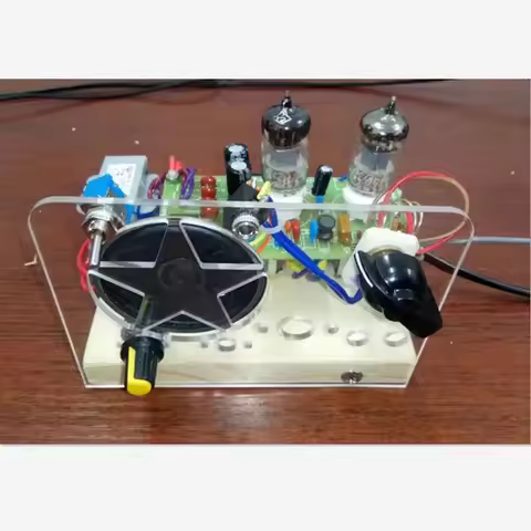 1PCS/LOT, 6J1+6J1 tube super regenerative FM radio kit two lam FM radio Best