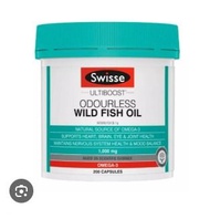 現貨💕澳洲 Swisse Ultiboost 無腥味深海魚油 1000mg 200粒