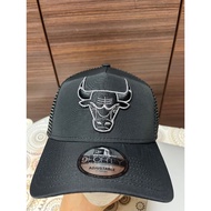 NE Trucker Topi Titanium Rip Stop Chicago Bulls Black Baseball Cap Snapback Adjustable