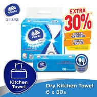 [Promo- Peninsula & Sabah] Vinda Deluxe Softpack Kitchen Towel (6x80s) / (3x80s) / (1x80s)