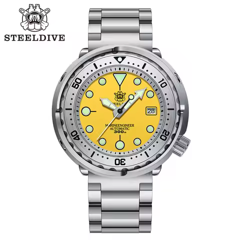 STEELDIVE SD1986 Tuna Mechanical Watch Stainless Steel Bezel 300M Waterproof Swiss Super Luminous NH