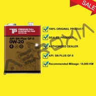 TP MOTOR OIL PREMIUM FULL SYNTHETIC PAO  0W-20 API SN PLUG GF-5 4L TIN