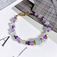 海藍寶//月光石//紫水晶//薰衣草紫水晶//黃銅