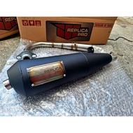 ♞Mio Sporty/Soulty Replica Pro "Decibel Killer" Power Pipe(Stock-160cc) Black Straight Elbow