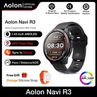 AITO×Aolon Navi R3 Jam Tangan Pria AOD Display Amoled Screen GPS Map Running Pace Smartwatch 3ATM Wa