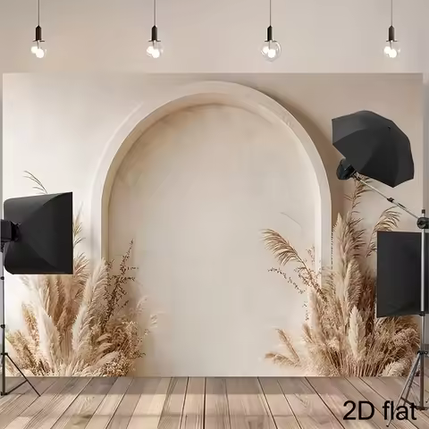 2D plane, 1 person Bohemian background arch photography background - polyester fiber, Christmas back