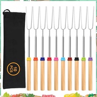 For Fire Pit 10 Pcs Marshmallow Roasting Sticks Long 32 Inch, Smores Sticks Skewers, Smores Kit for 