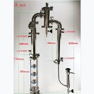 NEW 2"(51mm)OD64 Sanitary Distiller Column,Reflux Tower Combination With 5 Floors 2" Distillation C