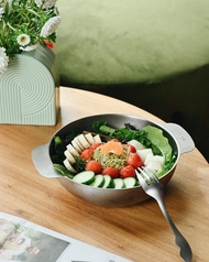 【個人鍋】純鈦蘋果碗 1.5L (露營鈦鍋/沙拉碗/小火鍋/烤爐/直火)