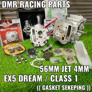 56MM JET 4MM ( GASKET SEKEPING ) EX5 DREAM / CLASS 1 COMBO SET 56MM JET 4MM ( FULL SET )