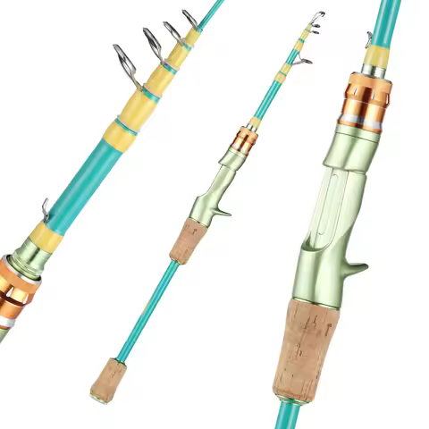 HAUT TON MC Telescopic Fishing Rod Macaroon Carbon Fiber 1.8M 2.1M Lightweight Adjustable Length Por