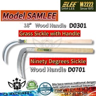SAMLEE Heavy Duty 🔥 Grass Sickle With Handle 18” And Ninety Degress Sickle (Wood Handle) 🔥