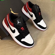 Pure Original AJ1 Low-Top White Black Red Campus Men Women Fashion Sports All-Match Couple Casual Sn