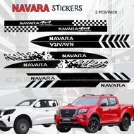 COS 2Pcs NAVARA Car Body Side Sticker Truck Decal Vinyl Flame Sticker