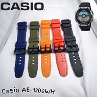 Casio AE-1200WH Rubber Strap Casio AE1200WH Watch Strap