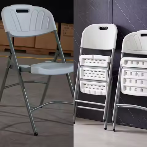Cheap Plastic Folding Chair Portable Outdoor Garden Dining Folding Chair Hot Selling Plastic Chair