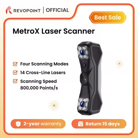 Revopoint MetroX 3D Scanner For 3D Printer Blue Multiple-line Laser Scanner 0.01mm Precision Handhel