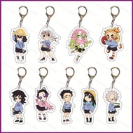 HT Demon slayer 6cm Keychain Anime Acrylic Bag Pandant Keyring Key Chain student seriesTanjirou Nezu
