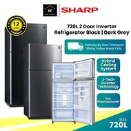 SHARP 720L 2 door Inverter Refrigerator Fridge SJP801MFMS / SJP801MFMK  Peti Ais Peti Sejuk 冰箱