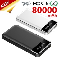guarantee authenticPower Bank 80000mAh  Portable Powerbank 80000 mAh USB LED External Battery Charger Poverbank For iP