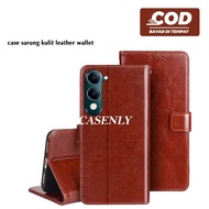 Leather Flip Cover Casing Book case Vivo Y04 Vivo Y04S Vivo Y19S GT