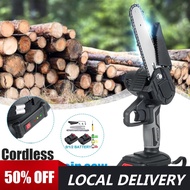 6 Inches Mini Electric Saw Pruning ChainSaw Portable Branch Pruning Saw Garden Tree Logging Trimming