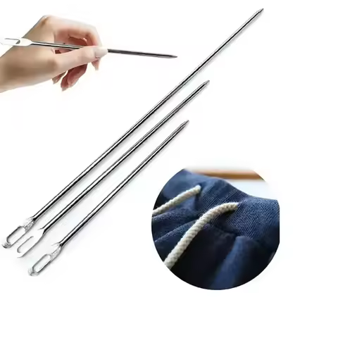 15-25cm Large Hole Bodkin for Hat Rope Pants Shoelaces Threading Needles Hand Sewing Blunt End DIY A