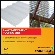 2mm Transparent Roofing Sheet | Bumbung Atap Cerah Lutsinar | Roof Skylight | Corrugated Polycarbonate Roof