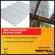 2mm Transparent Roofing Sheet | Bumbung Atap Cerah Lutsinar | Roof Skylight | Corrugated Polycarbona