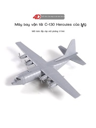 Hercules C130 US 1/144 transport model, genuine 4D assembly, airplane model toy for children