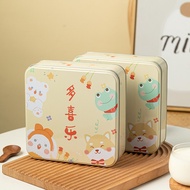 Christmas Cookies Biscuit Tin Box Box Tinplate Can Empty Box Biscuit Box Baking Gift Square Storage 