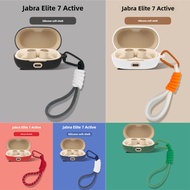 for Jabra Elite 7 Active Case Soft Protective Cover Nylon Lanyard Jabra Elite7 Pro Shells Washable H