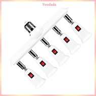 Yoo Five Branch Lamp Socket Adapter E26 E27 to 5 E26 E27 for Garage and Workshop