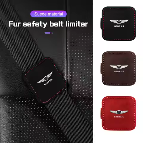 Suede Car Seat Belt Limiter For Genesis Coupe G80 G70 GV60 GV70 GV80 BH GH G90 X GV90 Magnetic Clip 