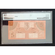 [✅Ori] Uang Kuno 5 Gulden / 5 Roepiah 1946 Emisi Federal Pmg 63
