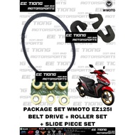 PACKAGE SET - BELT DRIVE + ROLLER SET + SLIDE PIECE SET FOR WMOTO EZ125I ORIGINAL MFORCE SPAREPARTS 