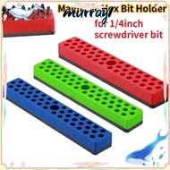 MURRAY Screwdriver Bit Storage Organizer, 43 Holes Plastic+Magnetic Magnetic Hex Bit Holder Organize