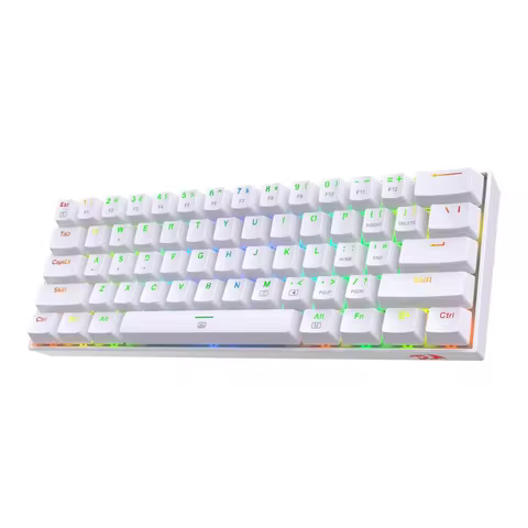 Redragon K630 Dragonborn Hot Swappable 60% Wired Vibrant RGB LED USB Gaming 61 Keys Compact Mechanic