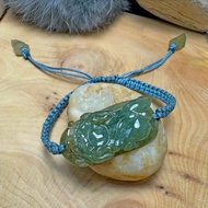 手工雕刻 老油青 貔貅 冰油青 獨家設計款 天然 緬甸玉 翡翠 A貨